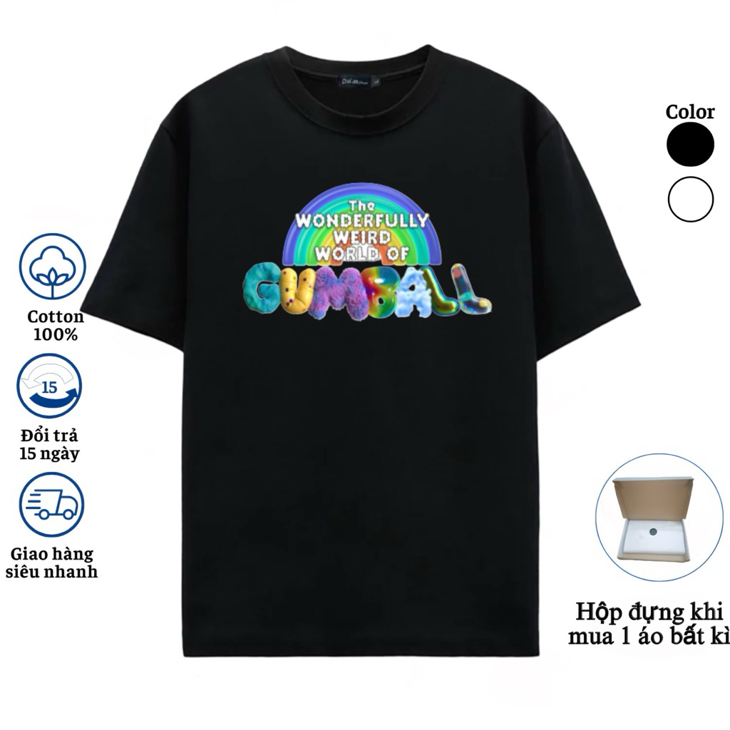 Áo Thun Unisex "The Wonderfully Weird World Of Gumball”_ Thế Giới Tuyệt Vời Kì Quặc Của Gumball | Ca