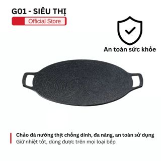 Chảo đá nướng thịt G01 cao cấp, chống dính, đa năng, tiện dụng, giữ nhiệt tốt