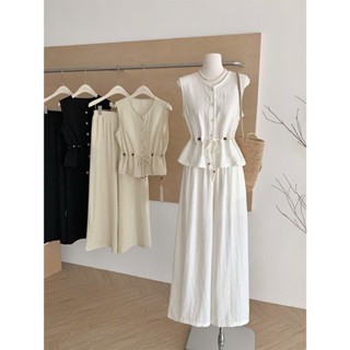 Sét Bộ Đồ Nữ Sang Chảnh, phong cách Hàn Quốc, Hàng Thiết Kế áo sát nách quần ống xuông,