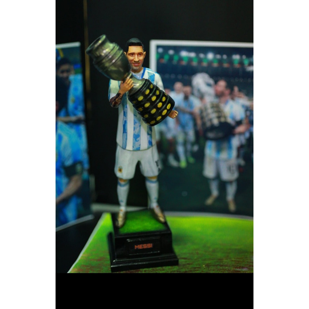 Mô hình tượng cầu thủ bóng đá Messi Messi 10 Argentina Copa America 2021 handmade corintian prostars