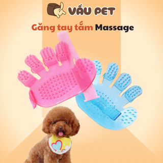 Bàn chải tắm cho chó mèo thú Găng tay tắm Massage cho thú cưng Vẩu Pet Shop
