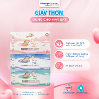 Giấy Thơm Redroot Công Thức Lưu Hương Độc Quyền Từ Hàn Quốc, Dành Cho Máy Sấy Quần Áo, Tủ Quần Áo Hộp 50 Tờ
