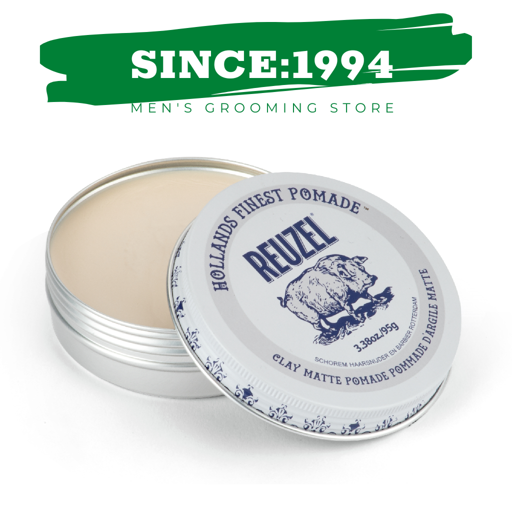 REUZEL CLAY | Sáp vuốt tóc Reuzel Clay Matte Pomade - Chính Hãng