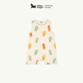 NinuNapz - Áo liền quần ba lỗ cao cấp, thiết kế thoáng mát cho bé từ 6M-24M - Vải sợi tre pha cotton mềm mịn, êm ái