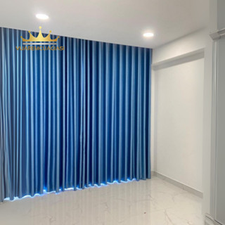 Rèm cửa màu Xanh Dương, rèm cửa sổ cửa chính chống nắng 90% đầy đủ kích thước, rèm ngăn phòng che gác trọ vuaremgiasi