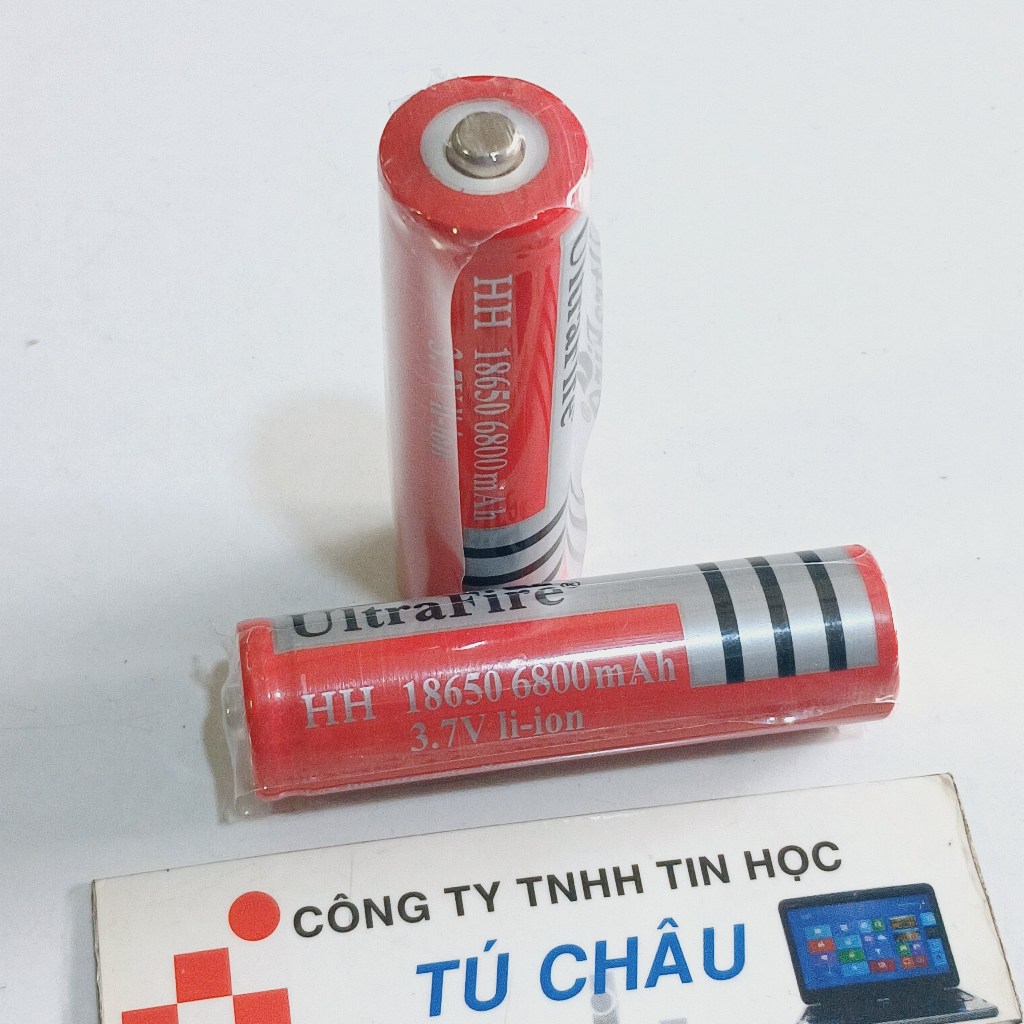 Pin 18650 UltraFire BRC 18650 / 6800mAh - 3.7V Li-on (Pin sạc): Pin đầu Nhọn