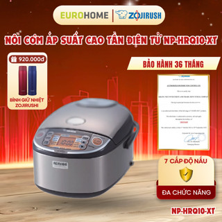 Nồi cơm áp suất cao tần điện tử Zojirushi 1L NP-HRQ10-XT, cảm ứng nhiệt Superior IH, bảo hành 3 năm