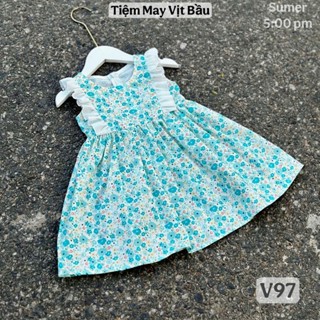 Váy cánh tiên mùa hè cho bé gái, đầm bé gái mùa hè mẫu cánh tiên, vải mềm mát, Size to bự đến 1-10T