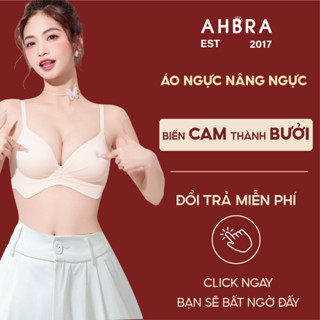 Áo Ngực Nữ Nâng Ngực Không Gọng Chất Su Đúc Mút Dày 8cm Cho Ngực Nhỏ AHBRA FPU01