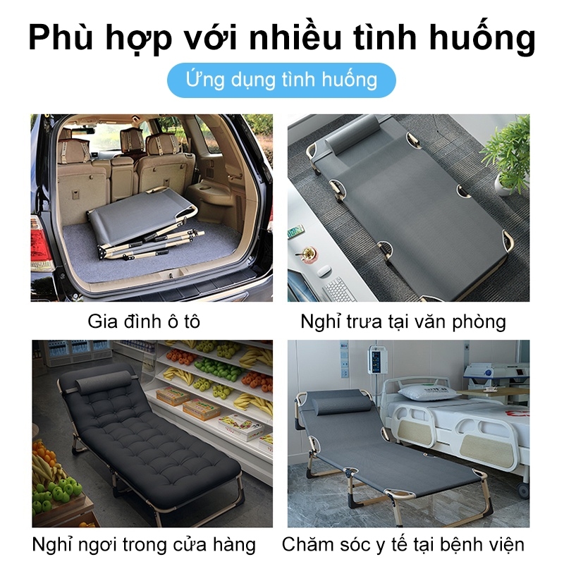 XUXU Giường Gấp gọn Đa Chức Năng  Tựa Lưng Gập  Khung Thép Bền Dễ Di Chuyển | BigBuy360 - bigbuy360.vn