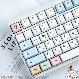  Keycap San Hô PBT Dyesub 150 Phím – Cherry Profile Font Tiếng Hàn – Bộ Nút Bàn Phím Cơ 