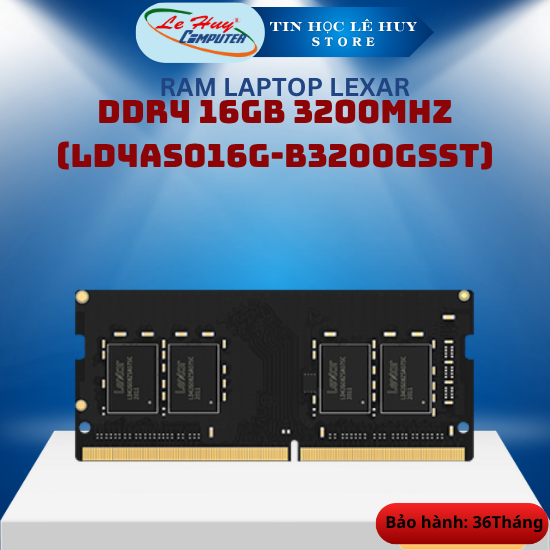Ram Laptop Lexar So-Dimm DDR4 16GB 3200MHz (LD4AS016G-B3200GSST) - Hàng Chính Hãng