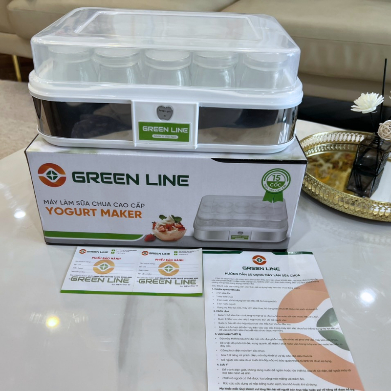 Máy Làm Sữa Chua Green Line Tặng Kèm Cốc, Máy Ủ Sữa Tại Nhà Tốt Cho Sức Khỏe Vô Cùng An Toàn, Tiện Lợi