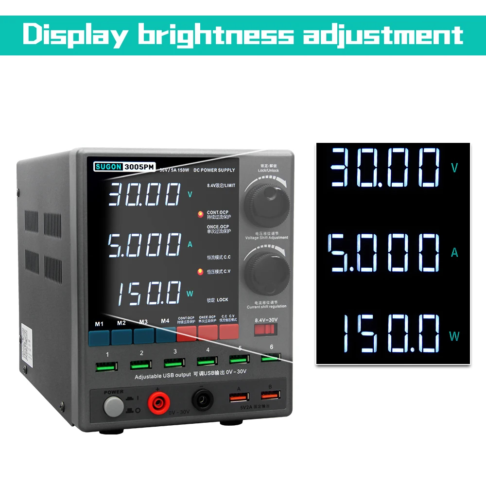 Máy Cấp Nguồn SUGON 3005PM Biến Áp Xuyến 30V/5A CS:150W