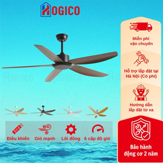 Quạt trần CÓ CÁP AN TOÀN CHỐNG RƠI, có /không đèn, Siêu êm, mát, Lõi đồng, trang trí phòng khách 901