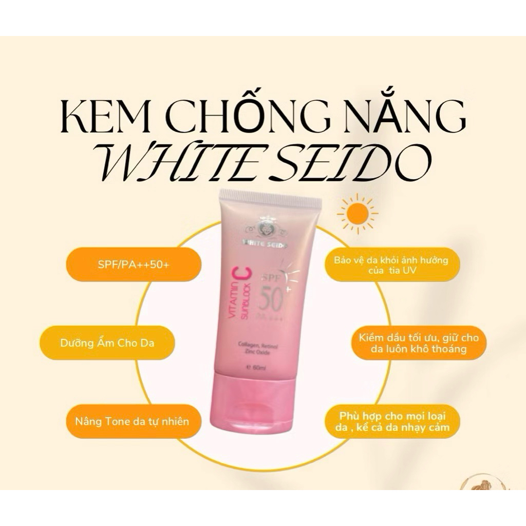 Kem Chống Nắng White Seido 60ml