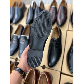 Giày tây đen trơn classic cổ điển da thật