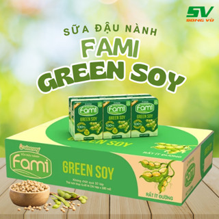 THÙNG SỮA ĐẬU NÀNH FAMI GREEN SOY 36 HỘP X 180ML