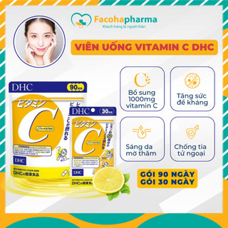  Viên uống Vitamin C DHC giúp sáng da mờ thâm bổ sung vitamin C tăng cường sức đề kháng 