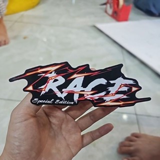  Decal tem logo chữ race lửa sấm sét 5x15cm dán trang trí xe điện xe máy xe đạp dán mọi nơi 