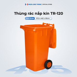  Thùng rác công nghiệp NHỰA LONG THÀNH 240 Lít nắp kín 2 màu 