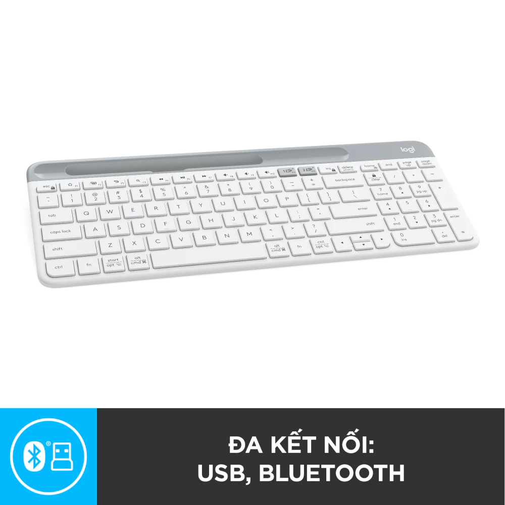 Bàn phím không dây Bluetooth Logitech K580, Kết nối nhanh 3 thiết bị, Tương thích Windows/Chrome OS, Gõ êm, mỏng nhẹ | BigBuy360 - bigbuy360.vn