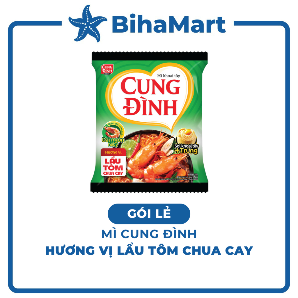 [GÓI LẺ] - AFOTECH - Mì Cung Đình Lẩu tôm chua cay, Mì Tôm chua cay Cung Đình, Mì khoai tây Cung Đìn
