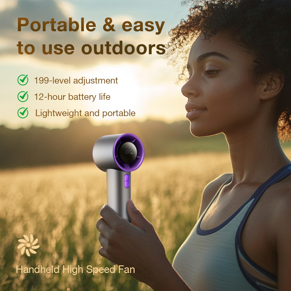 JAMAY Quạt cầm tay mini tích điện	199 tốc độ gió	không ồn	làm mát	Bảo hành 6 tháng	20h sử dụng	type-C	quạt Turbo F8 | BigBuy360 - bigbuy360.vn