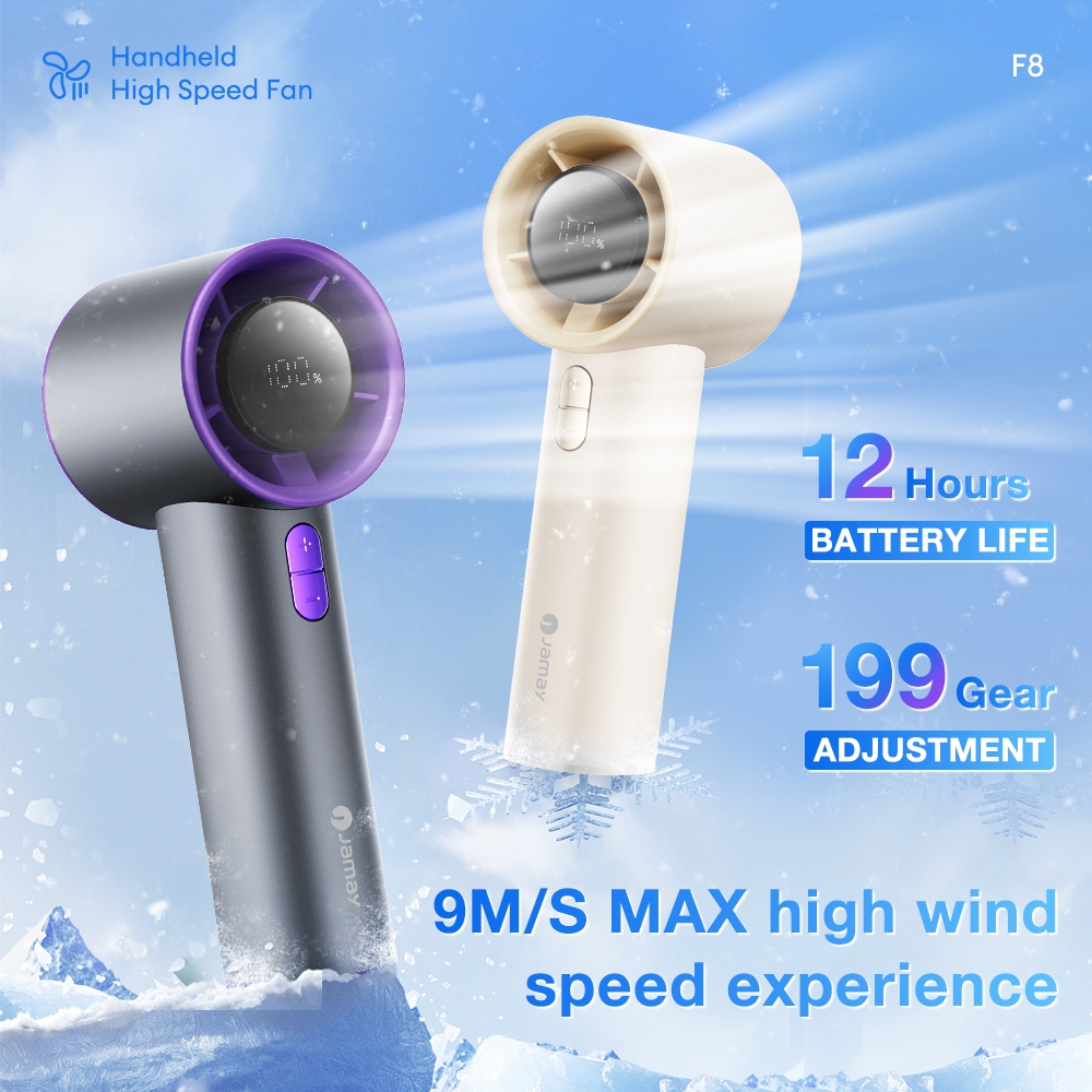 JAMAY Quạt cầm tay mini tích điện	199 tốc độ gió	không ồn	làm mát	Bảo hành 6 tháng	20h sử dụng	type-C	quạt Turbo F8 | BigBuy360 - bigbuy360.vn