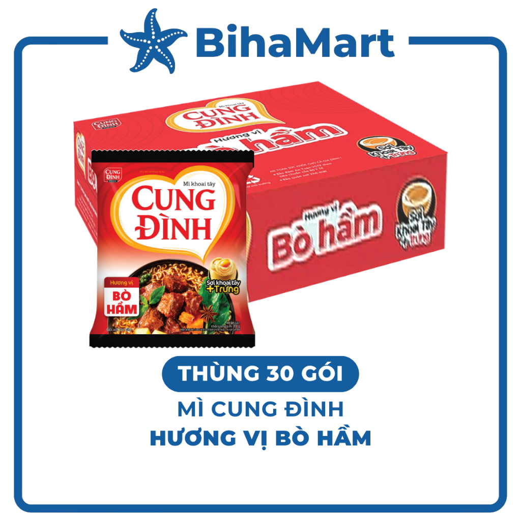 [THÙNG30GÓI]-AFOTECH - Mì Cung Đình Bò hầm, Mì Bò hầm Cung Đình, Mì khoai tây Cung Đình Bò hầm, Mì C
