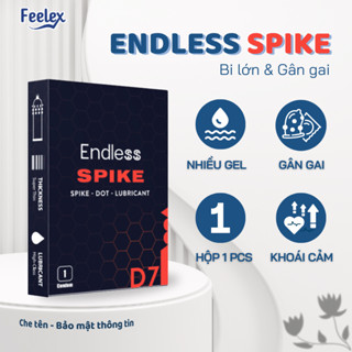 Bao cao su Endless gân gai, siêu mỏng, nhiều gel bôi trơn - Hộp 01 bcs