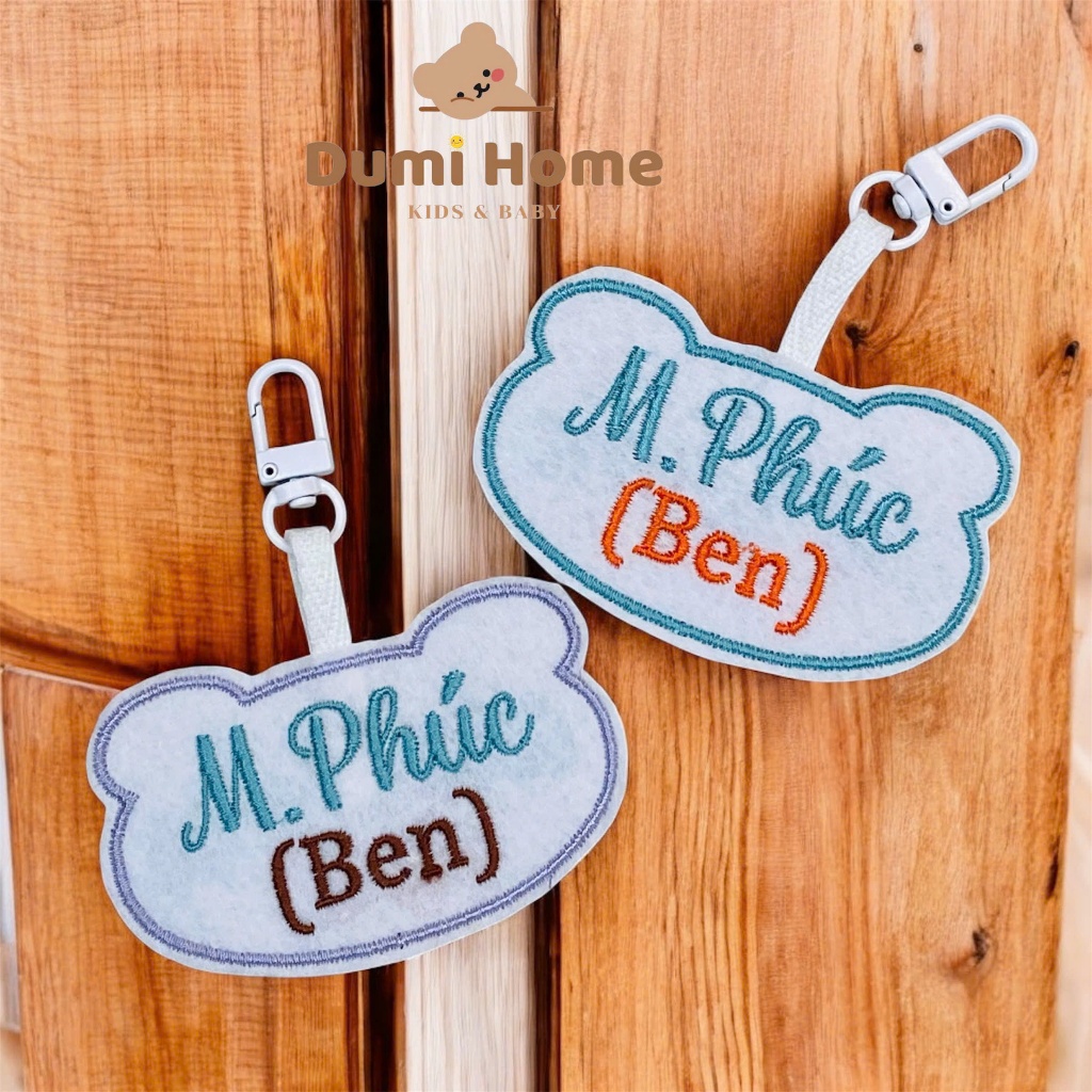 (HỎA TỐC) Móc khóa, name tag dễ thương cho bé treo cặp, balo, túi xách tránh lạc