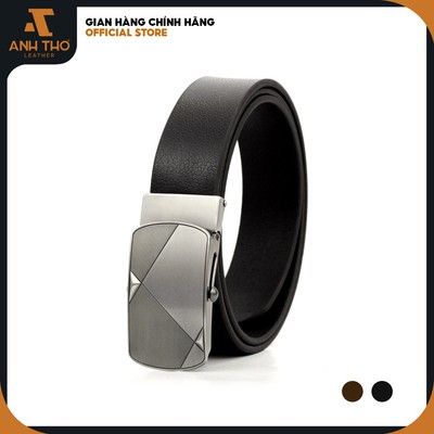 Thắt lưng da bò khóa lăn Anh Tho Leather - SML02