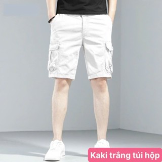  Quần short đùi kaki nam túi hộp màu trắng trơn cao cấp kiểu dáng thể thao lửng quần sóc nam đẹp HAVADO 04 nhiều mẫu mới 