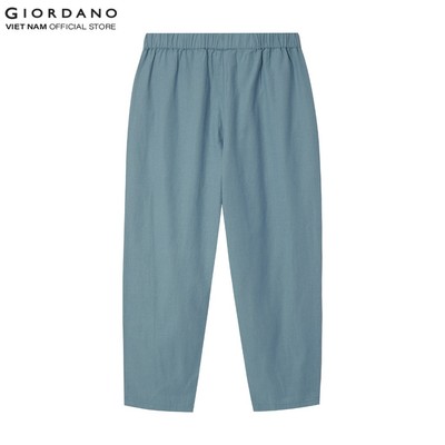 GIORDANO Quần Lửng Linen Nữ Linen Capri 5425228