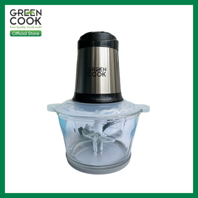 Máy xay thịt Green Cook GCB-01 dung tích 2L 300W cối thuỷ tinh, 4 lưỡi dao