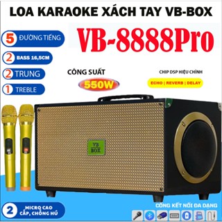  Loa Karaoke Xách Tay VBBOX VB888 - Loa 5 Đường Tiếng 2 Bass16,5 ,Công Suất 550W Echo  Reverb -Bass Chắc Hát Siêu To Hay 