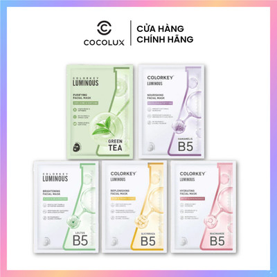 [LẺ 1 MIẾNG] Mặt Nạ Giấy Colorkey Luminous Facial Mask 25ml Dưỡng Ẩm, Làm Dịu Da, Hỗ Trợ Dưỡng Sáng