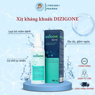 Xịt kháng khuẩn DIZIGONE 100ML - Vệ sinh tay chân, đồ dùng & Dịu da, kháng khuẩn, an toàn cho bé