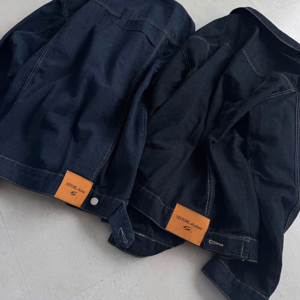 [Sản Phẩm Mới] SSSTORE.Aesthetic | Áo Khoác Jeans Túi Rộng Form Unisex - Basic Local Brand Nam Nữ | BigBuy360 - bigbuy360.vn