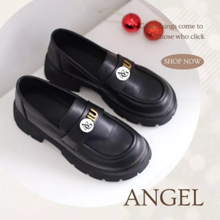 Giày Nữ Đế Cao Miu Miu, Giày Oxford Nữ Đẹp 2 Loại Da Bóng - Mềm Cao Cấp Full Box (Size Chuẩn) - N05