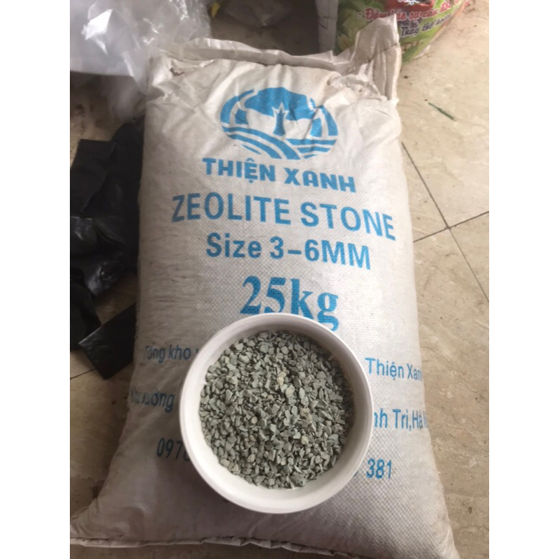 Đá xanh zeolite,giá thể trồng sen đá  zeolite,đá trải mặt sen đá zeolite size 2-4mm,3-6mm bao nguyên