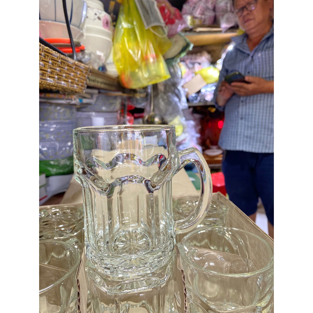 Bộ Ly Quai Thủy Tinh Lucky Glass 6 Cái