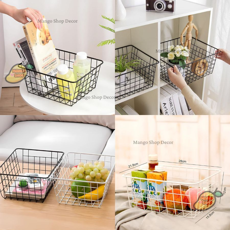 Rổ sắt décor trang trí chụp ảnh ( Giỏ sắt đựng đồ cá nhân xinh xắn )