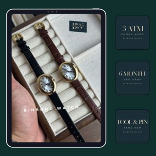 Đồng Hồ Nữ Phong Cách Vintage, Đồng Hồ Dây Da Cổ Điển Cọc Số La Mã CT Ovan Size 26mm Chống Nước Tốt Bảo Hành 12 Tháng
