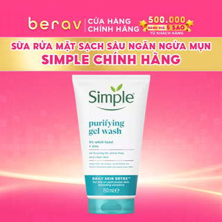  Sữa Rửa Mặt Simple giúp kiềm dầu và ngừa mụn cho da dầu mụn 150ML - Xanh Dương 