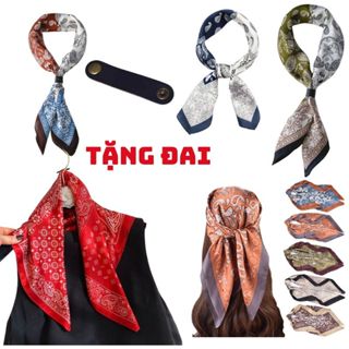 Tặng Đai Và Khăn Bandana Quàng Cổ Nam Nữ Kích Thước Lớn 70x70cm
