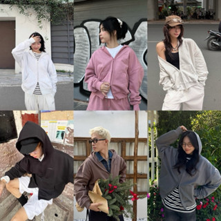 Áo Hoodie Zipper  Classic Boxy 2.0 Chất Nỉ Chân Cua 6 Màu Hồng / Xám / Đen / Nâu / Xanh Navy / Xám chì (newtag)