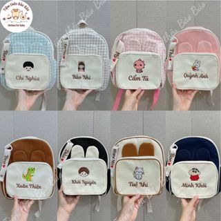   Hàng Thêu  Balo Tai Thỏ Thêu Tên Cho Bé Trai  Bé Gái Phong Cách Hàn Quốc  Tặng Kèm Móc Thêu Tên 