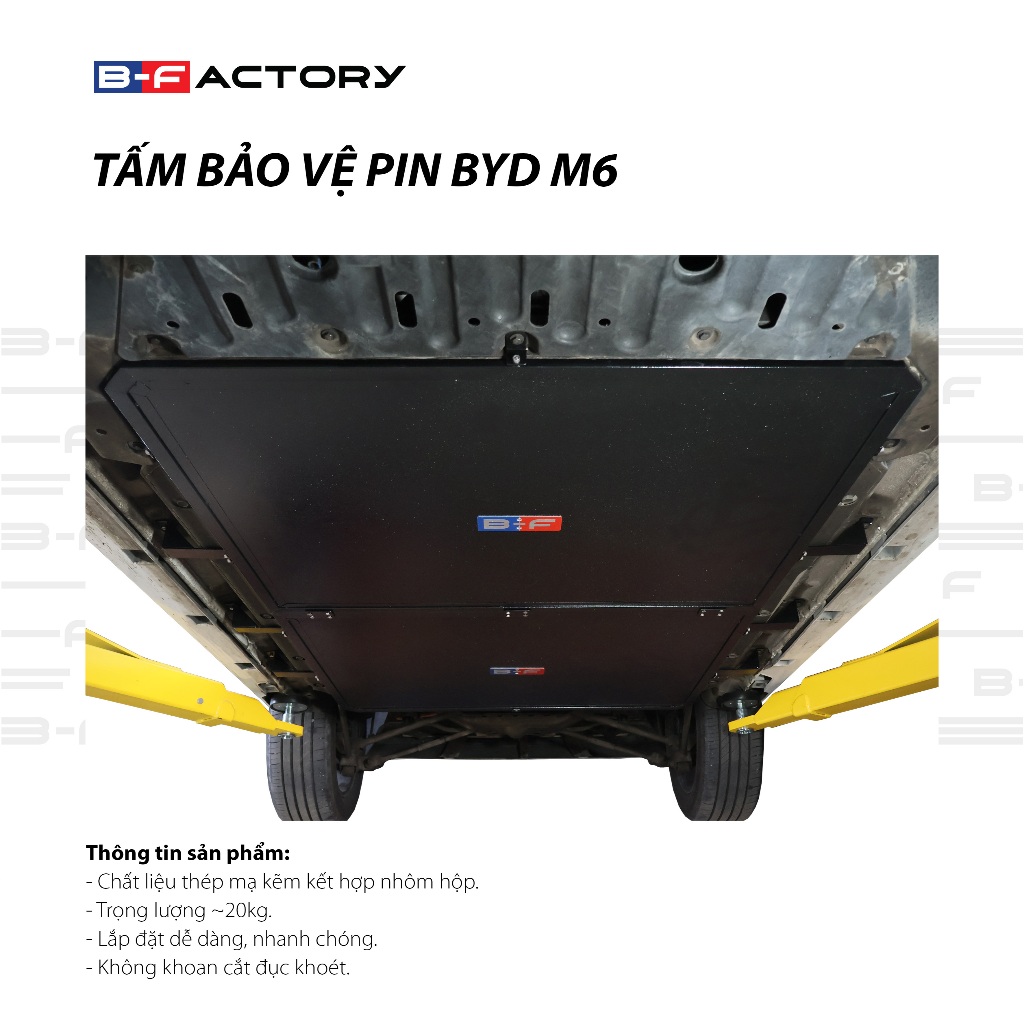 Tấm Bảo Vệ Pin 2 Lớp Xe BYD M6 B-Factory